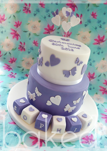 Purple Baby Block Cake