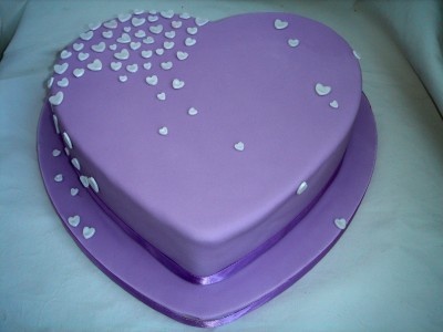 Purple Heart Birthday Cake