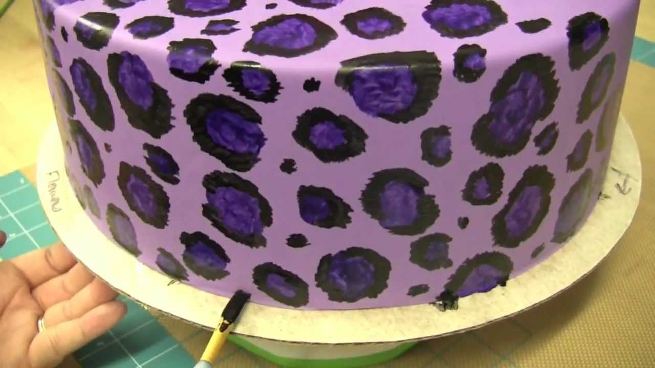 Purple Leopard Print Cake