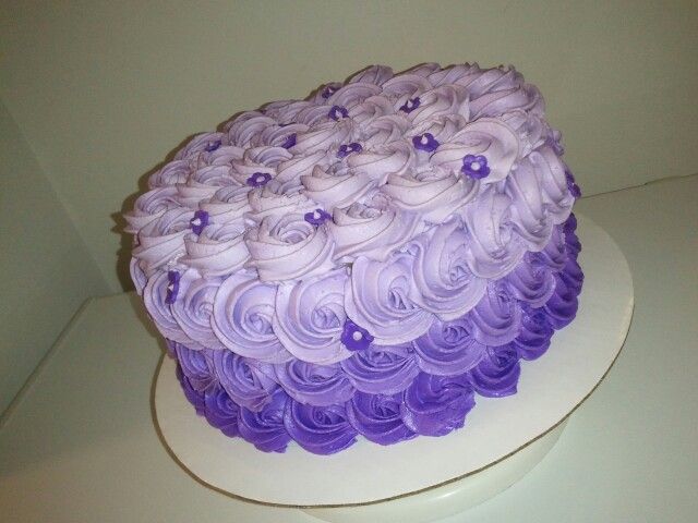 Purple Rose Swirl Cakes with Icing