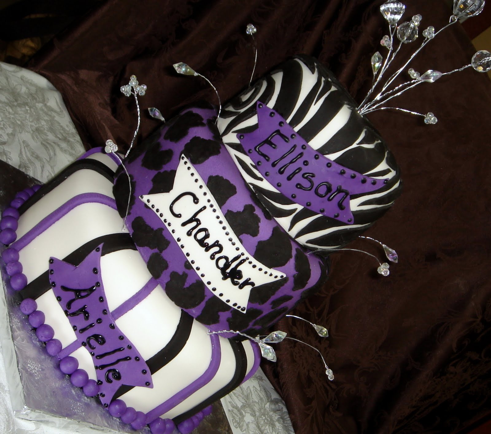 13 Photos of Purple Cheetah And Zebra Birthday Cakes