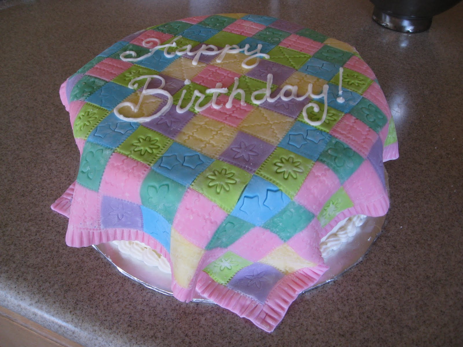 Quilt Themed Birthday Cake