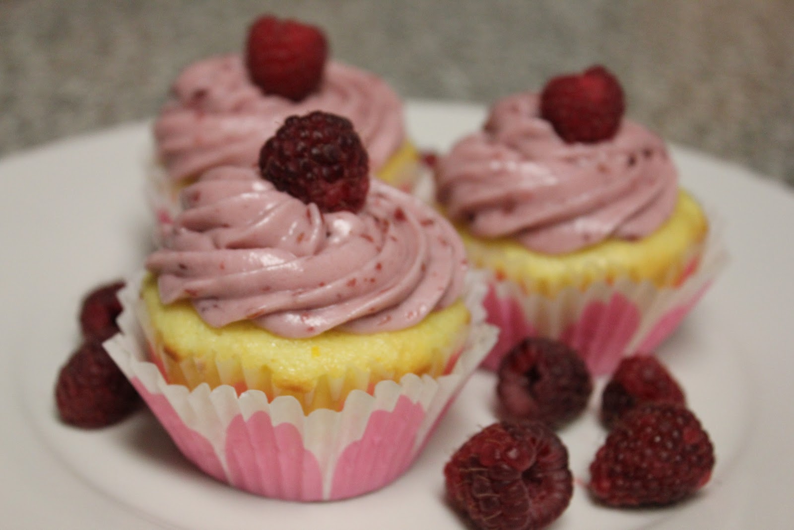 Raspberry Cupcakes with Cream Cheese Frosting