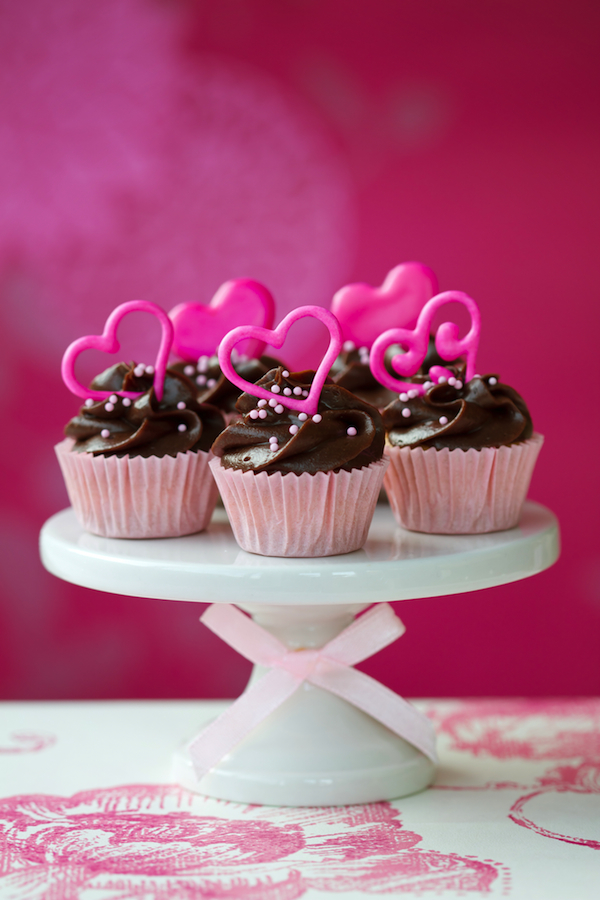 Raspberry Valentine Cupcakes