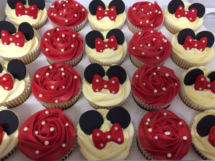 Red Minnie Mouse Cupcakes