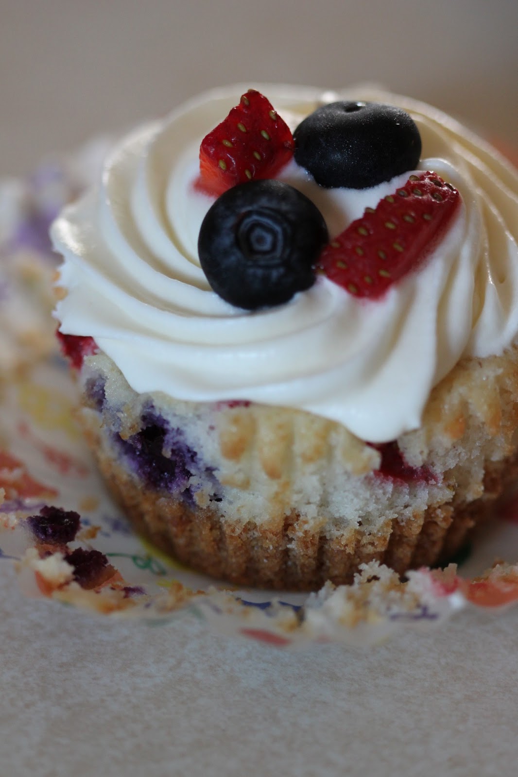 Red White and Blue Cheesecake Cupcakes