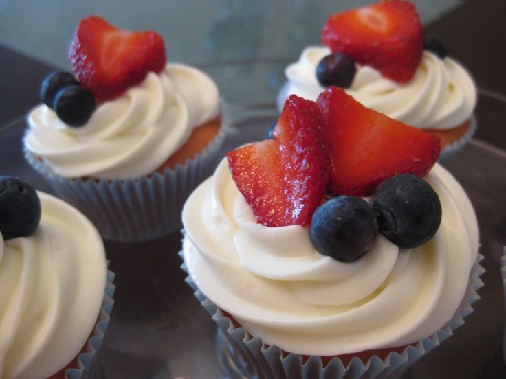 Red White and Blue Cheesecake Cupcakes