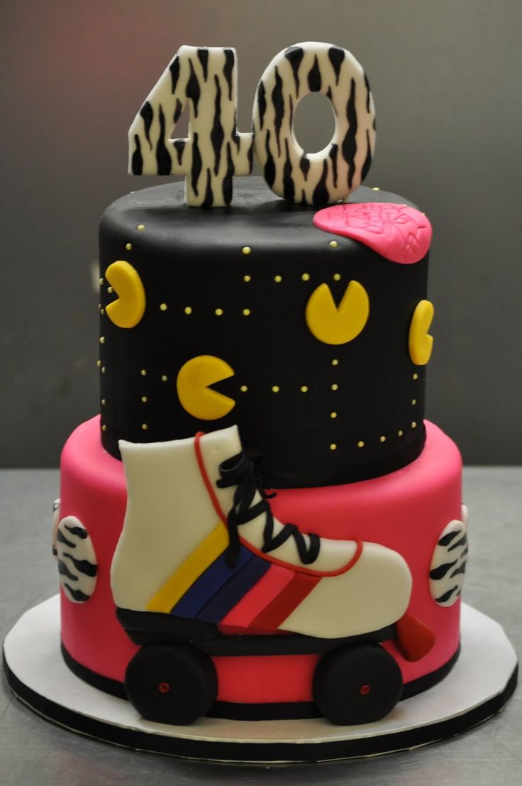 Roller Skate Party Cake