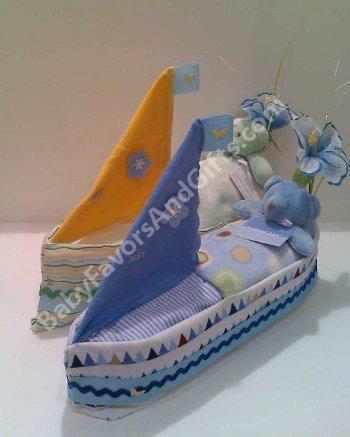 Sail Boat Diaper Cake