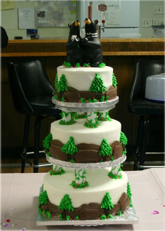 Smoky Mountain Wedding Cake