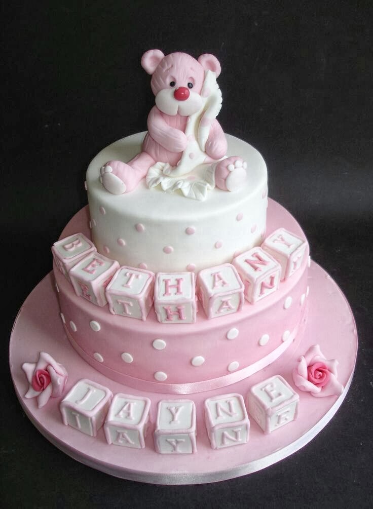 Teddy Bear Christening Cake