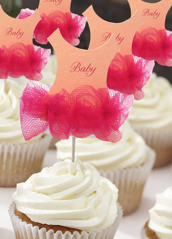 10 Photos of Tutu Baby Shower Cupcakes For A Girl