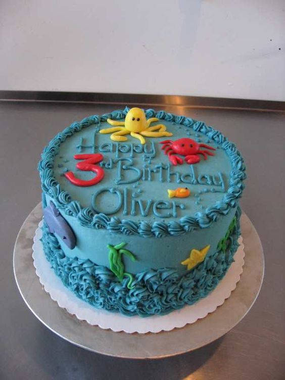 Under the Sea Birthday Cake Buttercream