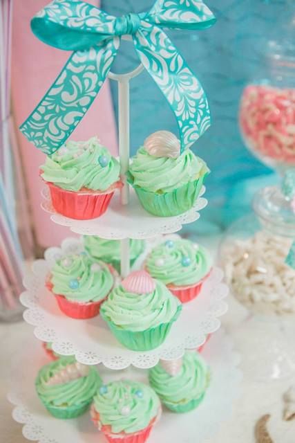 Vintage Baby Shower Mermaid Party Ideas