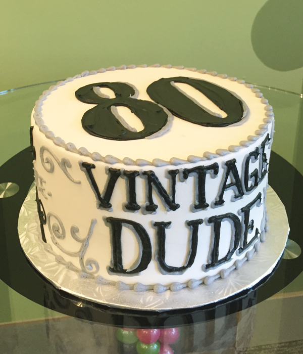 Vintage Dude Birthday Cake