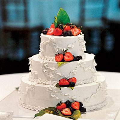 Wedding Cake with Fresh Berries