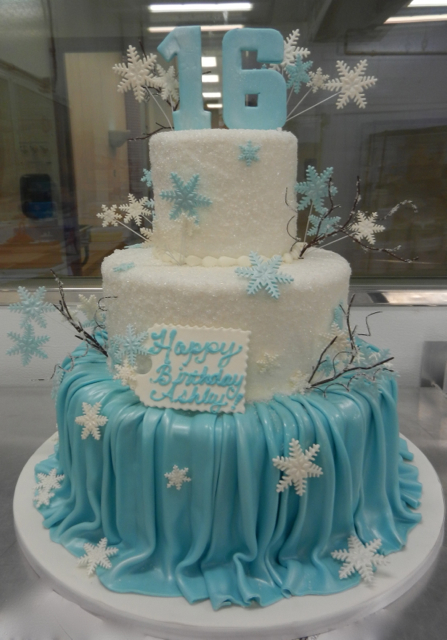 Winter Wonderland Sweet 16 Cake