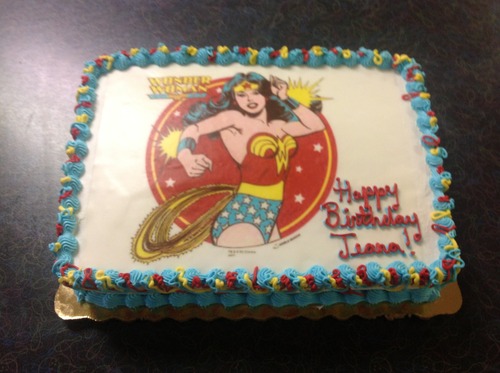 Wonder Woman Birthday Sheet Cake