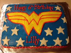 Wonder Woman Sheet Cake