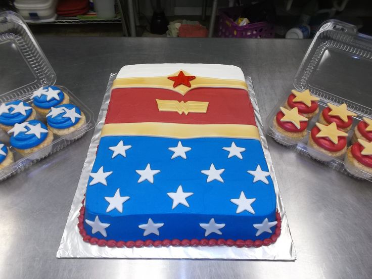 Wonder Woman Sheet Cake