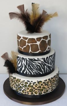 Zebra Print Wedding Cake