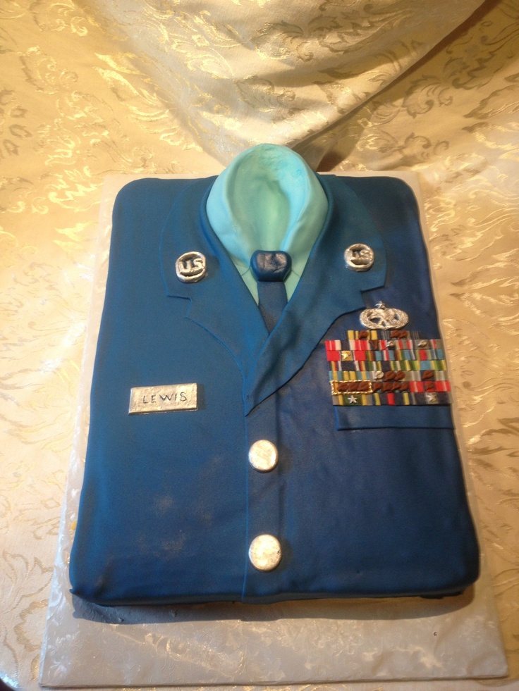 Air Force Uniform Retirement Cake