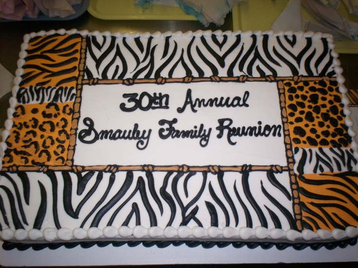 Animal Print Sheet Cake Idea