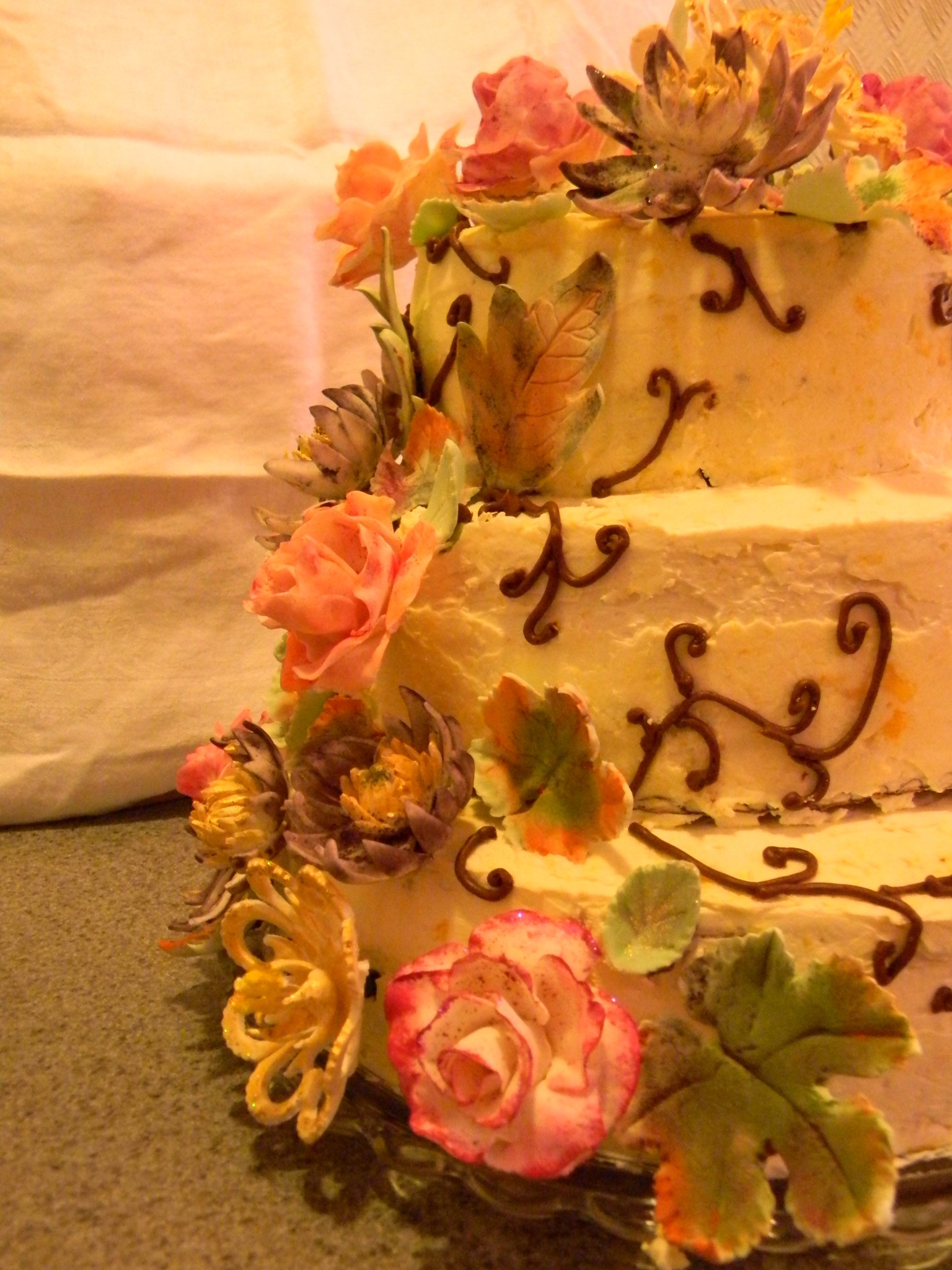 Autumn Flower Birthday Cake