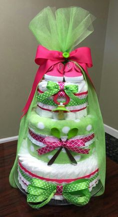 Baby Girl Diaper Cake