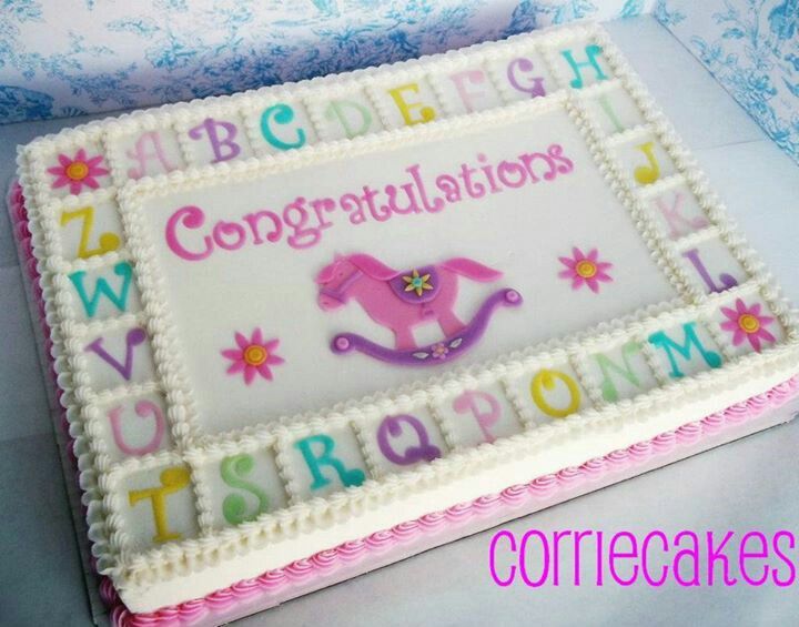 Baby Shower Sheet Cake