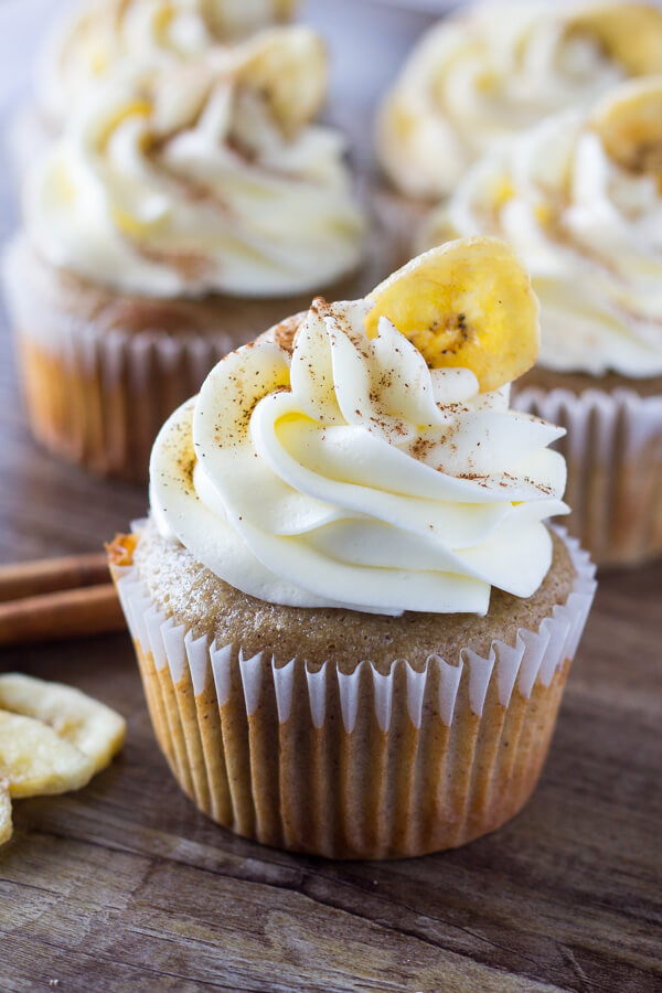 Banana Cupcakes with Cream Cheese Frosting