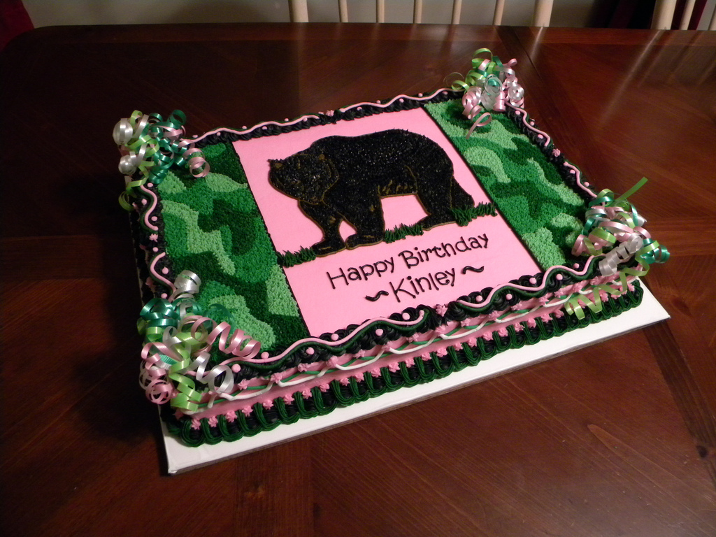 Bear Hunting Birthday Cake