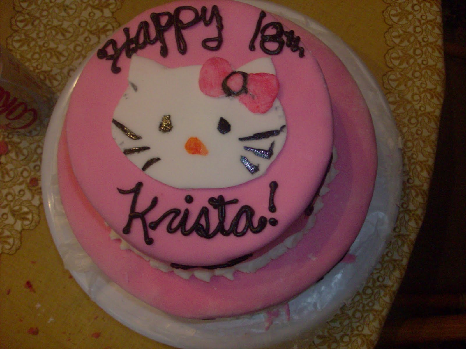 Big Hello Kitty Birthday Cake