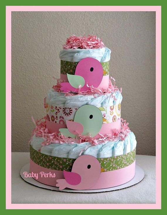 Bird Baby Shower Diaper Cake