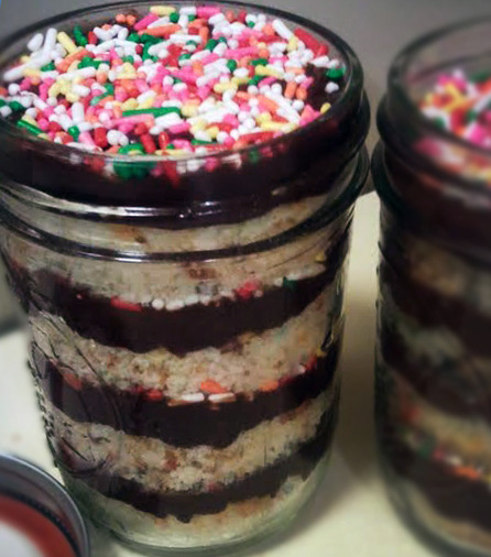 Birthday Cake in a Jar