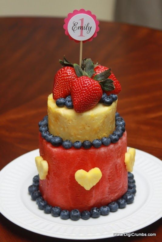 Birthday Cake Made of Fruit