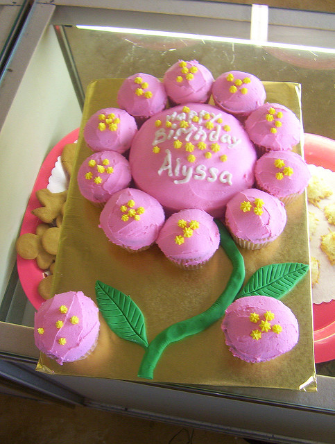 Birthday Cake with Flowers