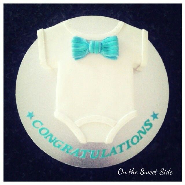 Bow Tie Baby Onesie Cake