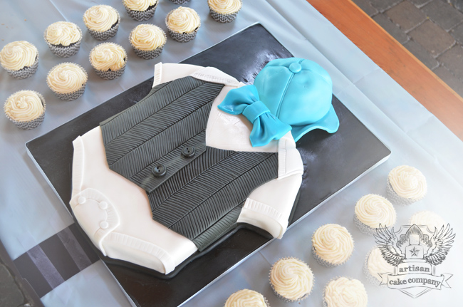 Bow Tie Baby Shower Cake