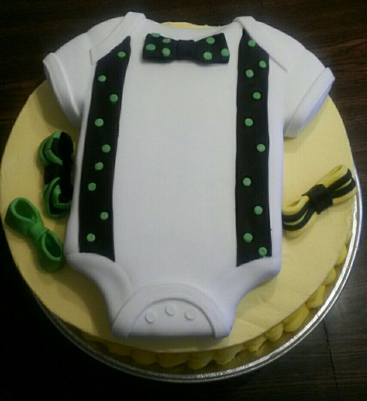 Bow Tie Baby Shower Cake