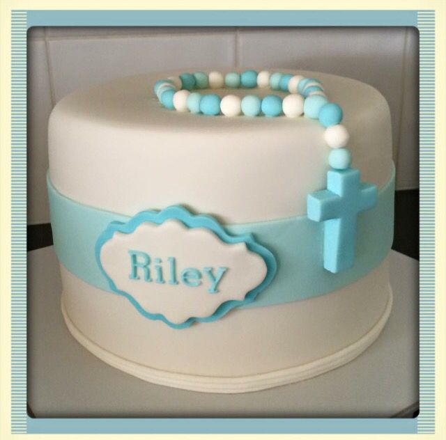 Boy Baptism Cake Ideas