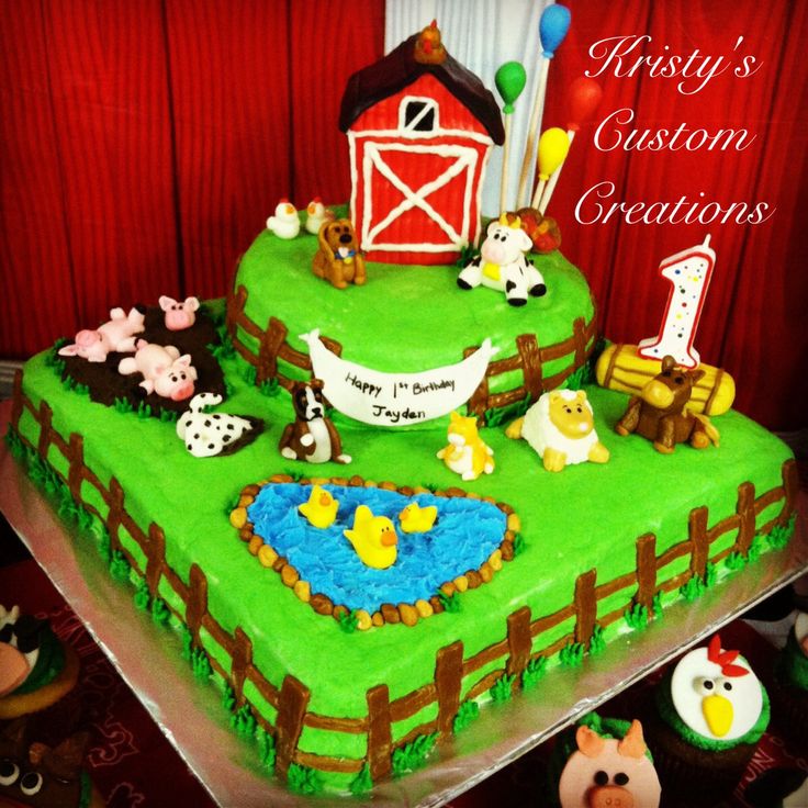 Buttercream Farm Birthday Cake