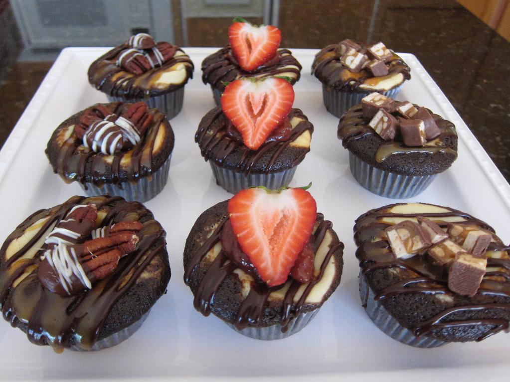 Chocolate Cheesecake Cupcakes 3 Ways