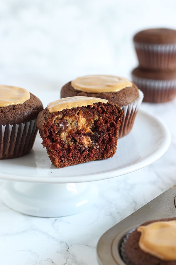 Chocolate Peanut Butter Cheesecake Cupcakes Recipe