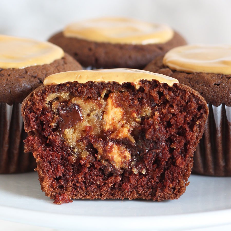 Chocolate Peanut Butter Cheesecake Cupcakes Recipe