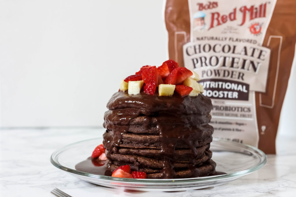 Chocolate Protein Powder Pancakes