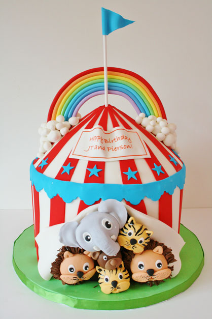 Circus Animals Birthday Cake