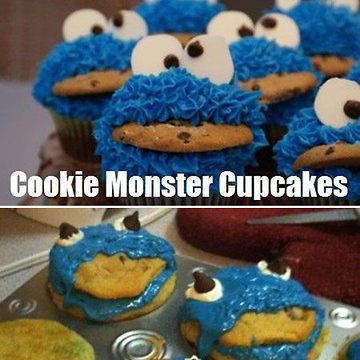 Cookie Monster Cupcakes Nailed It