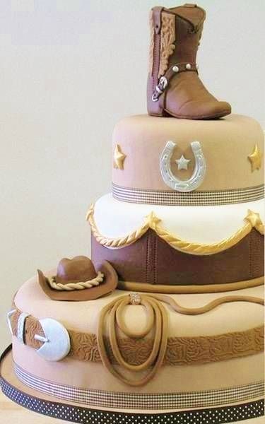 Cowboy Themed Baby Shower Cake Ideas