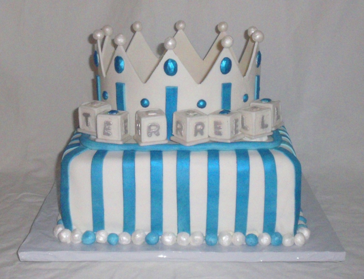 Crown Baby Shower Cakes